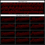 Custom Black Red 3D Pattern Design Vintage Tattoos Authentic Baseball Jersey