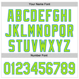 Custom White Neon Green-Blue 3D Halloween Authentic Baseball Jersey
