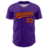 Custom Purple Orange-Black 3D Halloween Authentic Baseball Jersey