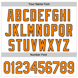 Custom White Bay Orange-Black 3D Halloween Authentic Baseball Jersey
