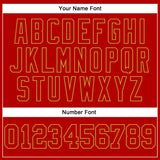 Custom Stitched Red Old Gold 3D Pattern Design Gradient Square Shape Sports Pullover Sweatshirt Hoodie