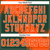 Custom Stitched Green Orange-White 3D Pattern Design Abstract Brush Stroke Sports Pullover Sweatshirt Hoodie