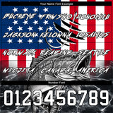 Custom Red US Navy Blue-Black 3D American Flag And Largemouth Bass Fish Fishing Sports Pullover Sweatshirt Hoodie