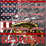 Custom Navy Red-Steel Gray 3D American Flag And Striped Bass Fish Fishing Sports Pullover Sweatshirt Hoodie