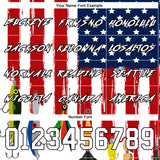 Custom White US Navy Blue Red-Black 3D American Flag And Fish Hook Fishing Bait Sports Pullover Sweatshirt Hoodie