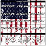 Custom Navy Red-Black 3D American Flag And Hunting Tools Sports Pullover Sweatshirt Hoodie