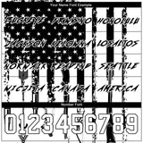 Custom Black White 3D American Flag And Hunting Tools Sports Pullover Sweatshirt Hoodie