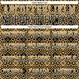 Custom Stitched Old Gold Black-White 3D Pattern Design Geometric Gradient Square Shapes Sports Pullover Sweatshirt Hoodie