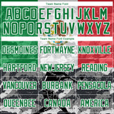 Custom Camo Kelly Green-White 3D Mexico Mexican Flag Sports Pullover Sweatshirt Salute To Service Hoodie