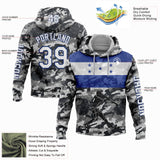 Custom Camo White-Royal 3D Honduras Honduran Flag Sports Pullover Sweatshirt Salute To Service Hoodie