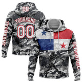 Custom Camo White-Red 3D Panama Panamanian Flag Sports Pullover Sweatshirt Salute To Service Hoodie