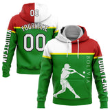 Custom Grass Green Red Light Yellow-Black 3D Bolivia Bolivian Flag Sports Pullover Sweatshirt Hoodie