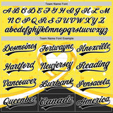 Custom Yellow Black-White 3D Bone Cancer Ribbon Authentic Baseball Jersey
