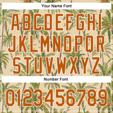 Custom City Cream Texas Orange-White 3D Hawaii Tropical Coconut Tree Authentic Baseball Jersey