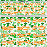 Custom White Bay Orange-Green 3D St. Patrick's Day Shamrock Authentic Baseball Jersey