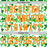 Custom White Bay Orange-Green 3D St. Patrick's Day Shamrock Authentic Baseball Jersey
