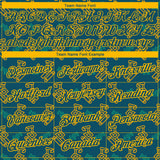 Custom Midnight Green Gold 3D Pattern Design Machine Excavator Labor Day Performance T-Shirt