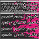 Custom Black Hot Pink-White 3D Esports Performance T-Shirt