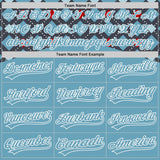 Custom Shadow Blue White 3D Pattern Design Father's Day Mustache Authentic Baseball Jersey