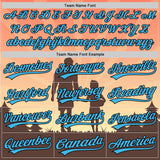 Custom Medium Pink Sky Blue-Black 3D Pattern Design Father's Day Family Love Authentic Baseball Jersey