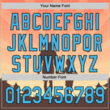 Custom Medium Pink Sky Blue-Black 3D Pattern Design Father's Day Family Love Authentic Baseball Jersey