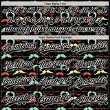 Custom Black White 3D Pattern Design Father's Day Mustache Authentic Baseball Jersey