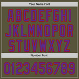 Custom Olive Purple-Red 3D Pattern Design Father's Day Top Dad Authentic Salute To Service Baseball Jersey