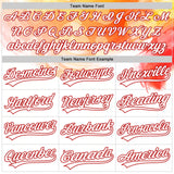 Custom White Red 3D Pattern Design Mother's Day Family Love Authentic Baseball Jersey