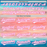 Custom Sky Blue White-Pink 3D Pattern Design Mother's Day Love Authentic Baseball Jersey