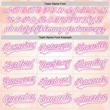 Custom Cream White-Pink 3D Pattern Design Mother's Day Family Love Authentic Baseball Jersey