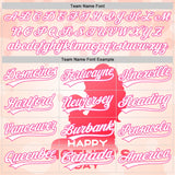 Custom Cream White-Pink 3D Pattern Design Mother's Day Family Love Authentic Baseball Jersey