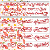 Custom White Red 3D Pattern Design Mother's Day Love Authentic Baseball Jersey