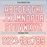 Custom Light Pink White-Red 3D Pattern Design Mother's Day Family Love Authentic Baseball Jersey