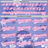 Custom Light Purple White-Pink 3D Pattern Design Mother's Day Family Love Authentic Baseball Jersey