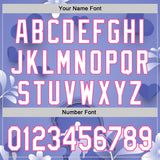 Custom Light Purple White-Pink 3D Pattern Design Mother's Day Family Love Authentic Baseball Jersey