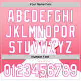 Custom Light Pink White-Pink 3D Pattern Design Mother's Day Family Love Authentic Baseball Jersey