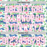 Custom White Pink 3D Pattern Design Mother's Day Flower Authentic Baseball Jersey