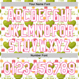 Custom White Pink 3D Pattern Design Mother's Day Love Authentic Baseball Jersey