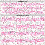 Custom White Pink 3D Pattern Design Mother's Day Love Authentic Baseball Jersey