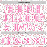 Custom White Pink 3D Pattern Design Mother's Day Love Authentic Baseball Jersey