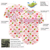 Custom Light Pink White-Pink 3D Pattern Design Mother's Day Flower Authentic Baseball Jersey