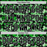 Custom Black White 3D St. Patrick's Day Shamrock Authentic Baseball Jersey