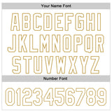 Custom White Old Gold 3D Pattern Design Mother's Day Family Love Authentic Baseball Jersey