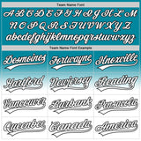 Custom Teal White-Black 3D Pattern Design Gradient Mother's Day Flower Authentic Baseball Jersey