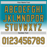 Custom Teal Old Gold-Black 3D Pattern Design Gradient Mother's Day Flower Authentic Baseball Jersey