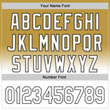 Custom Old Gold White-Black 3D Pattern Design Gradient Mother's Day Flower Authentic Baseball Jersey