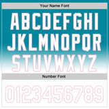 Custom Teal White-Light Pink 3D Pattern Design Gradient Mother's Day Love And Flower Authentic Baseball Jersey