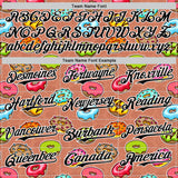 Custom Brown Black-White 3D Pattern Design Foodie Food Dessert Doughnut Authentic Baseball Jersey