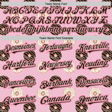 Custom Light Pink Brown-Neon Pink 3D Pattern Design Foodie Food Dessert Doughnut Authentic Baseball Jersey