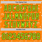 Custom Bay Orange Neon Green-Black 3D Pattern Design Foodie Fast Food Burger Authentic Baseball Jersey